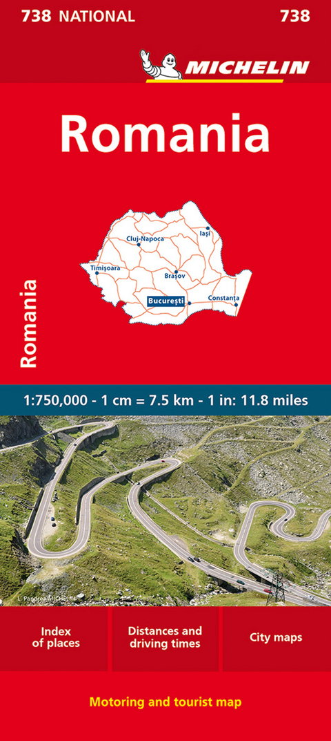 Romania - Michelin National Map 738 -  Michelin