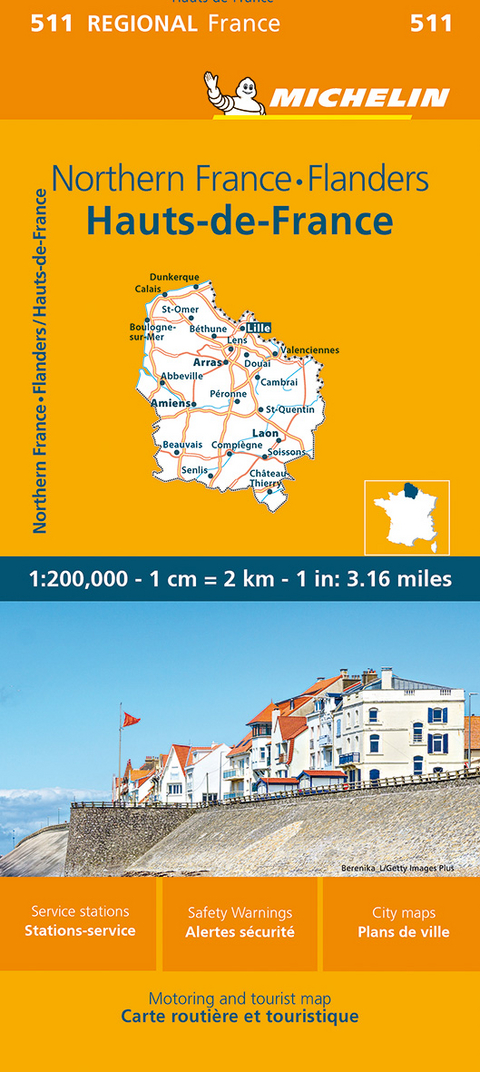 Nord-Pas-de-Calais, Picardy - Michelin Regional Map 511 -  Michelin