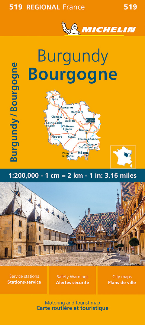 Burgundy - Michelin Regional Map 519 -  Michelin