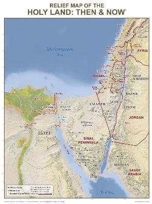 Relief Map of the Holy Land: Then and Now Wall Chart - 