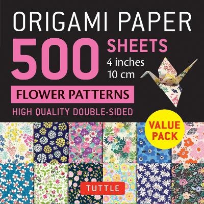 Origami Paper 500 sheets Flower Patterns 4" (10 cm) - 