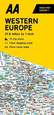 AA Road Map Western Europe