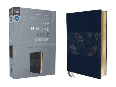 NIV, Thinline Bible, Compact, Leathersoft, Blue Floral, Red Letter, Comfort Print -  Zondervan