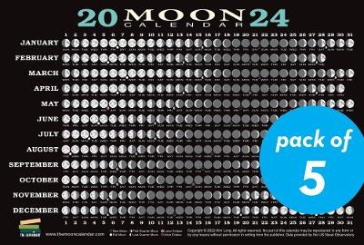 2024 Moon Calendar Card (5 pack) - Kim Long