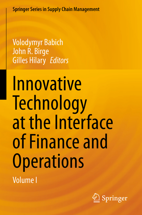 Innovative Technology at the Interface of Finance and Operations - 