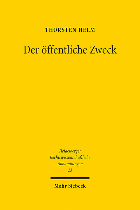 Der öffentliche Zweck - Thorsten Helm