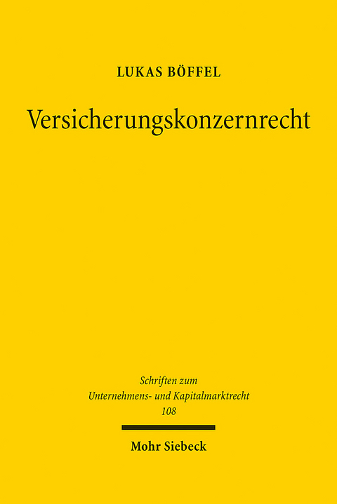 Versicherungskonzernrecht - Lukas Böffel