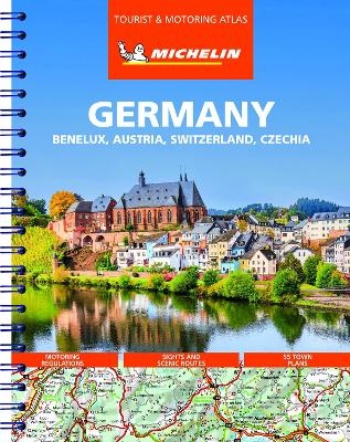 Germany, Benelux, Austria, Switzerland, Czech Republic - Tourist and Motoring Atlas (A4-Spiral) -  Michelin