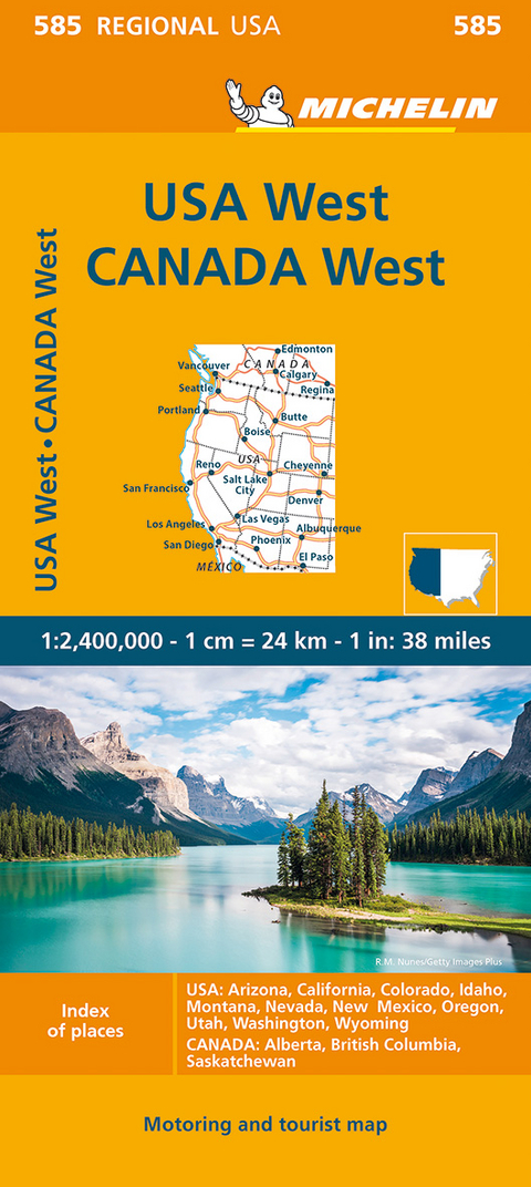 Western USA, Western Canada - Michelin Regional Map 585 -  Michelin