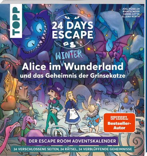 24 DAYS ESCAPE – Der Escape Room Adventskalender: Alice im Wunderland und das Geheimnis der Grinsekatze - Joel Müseler