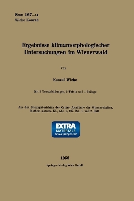 Ergebnisse klimamorphologischer Untersuchungen im Wienerwald - Konrad Wiche