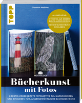 Motivblock - Bücherkunst mit Fotos. In Streifen geschnittene Fotos in ein Buch geklebt ergeben ein beeindruckendes Bild - Dominik Meißner