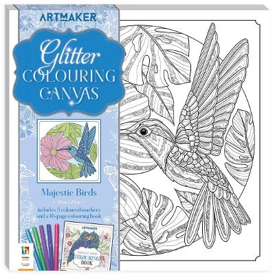 Art Maker Glitter Colouring Canvas Majestic Birds - Hinkler Pty Ltd