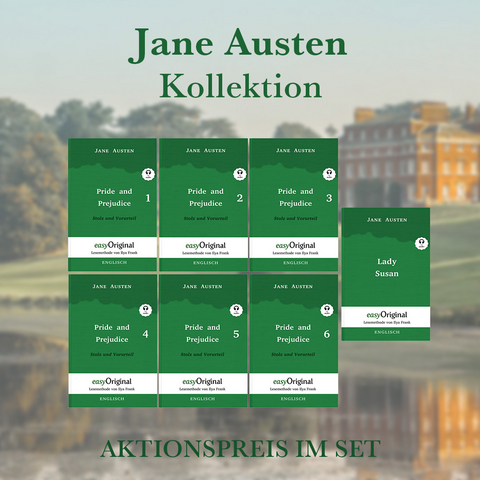 Jane Austen Kollektion Hardcover (Bücher + Audio-Online) - Lesemethode von Ilya Frank - Zweisprachige Ausgabe Englisch-Deutsch - Jane Austen