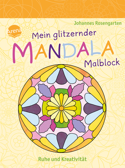 Mein glitzernder Mandala-Malblock. Ruhe und Kreativität