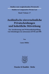 Ausländische einvernehmliche Privatscheidungen und hoheitliche Mitwirkung. - Laura Möller