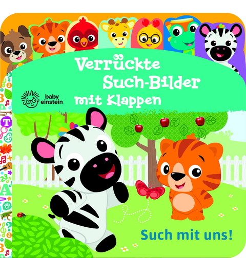 Baby Einstein - Verrückte Such-Bilder mit Klappen - Such mit uns! - Pappbilderbuch mit 17 Klappen - Wimmelbuch für Kinder ab 18 Monaten - 