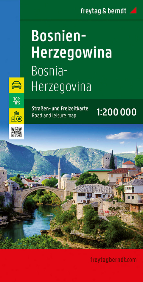 Bosnien-Herzegowina, Straßen- und Freizeitkarte 1:200.000, freytag & berndt