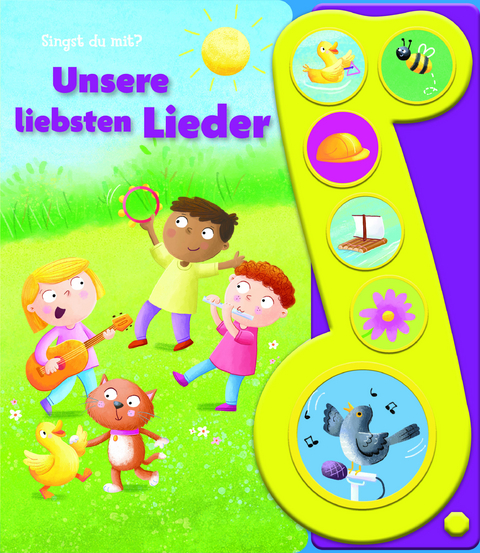 Unsere liebsten Lieder - Liederbuch mit Sound - Pappbilderbuch mit 6 Melodien - 