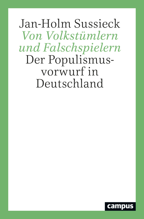 Von Volkstümlern und Falschspielern - Jan-Holm Sussieck