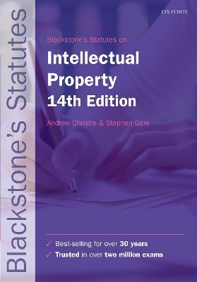 Blackstone's Statutes on Intellectual Property - 