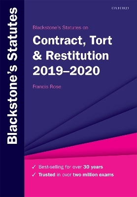 Blackstone's Statutes on Contract, Tort & Restitution 2019-2020 - 