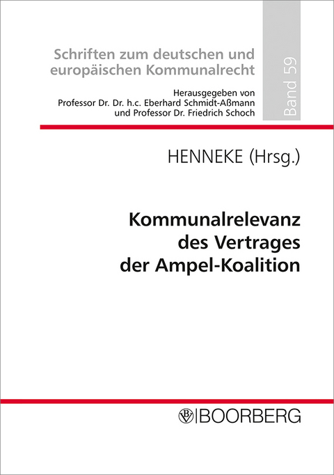 Kommunalrelevanz des Vertrages der Ampel-Koalition - 