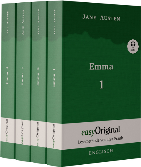 Emma - Teile 1-4 (Buch + Audio-Online) - Lesemethode von Ilya Frank - Zweisprachige Ausgabe Englisch-Deutsch - Jane Austen