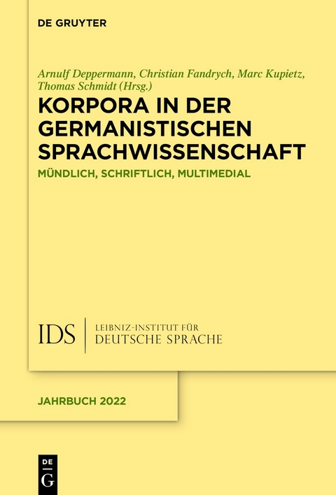 Korpora in der germanistischen Sprachwissenschaft - 