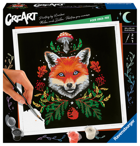 Ravensburger CreArt - Malen nach Zahlen 23511 – Pixie Cold: Fuchs – ab 12 Jahren