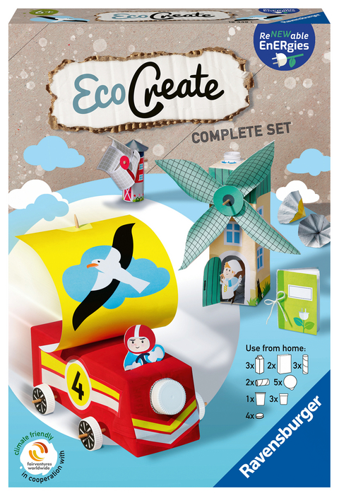 Ravensburger EcoCreate 18449 – Renewable Energies – DIY Bastelset für Kinder ab 6 Jahren