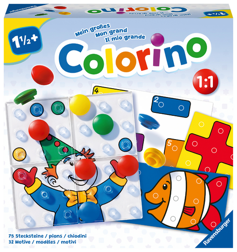 Ravensburger 20959 Mein großes Colorino, Mitwachsendes Lernspiel - So wird Farben lernen zum Kinderspiel - Der Spieleklassiker für Kinder ab 1,5 Jahren