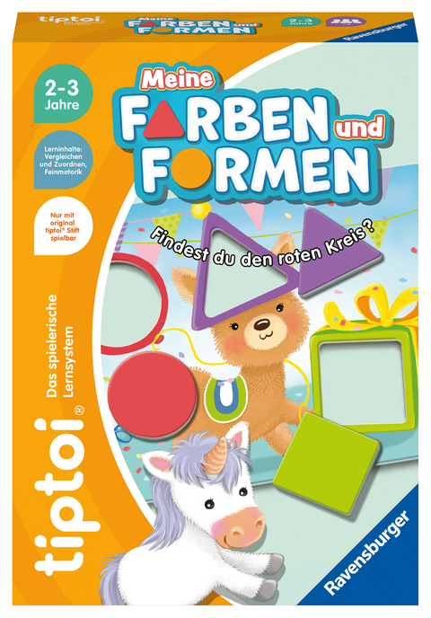 Ravensburger tiptoi Spiel 00168 - Meine Farben und Formen, Lernspiel für Kinder ab 2 Jahren