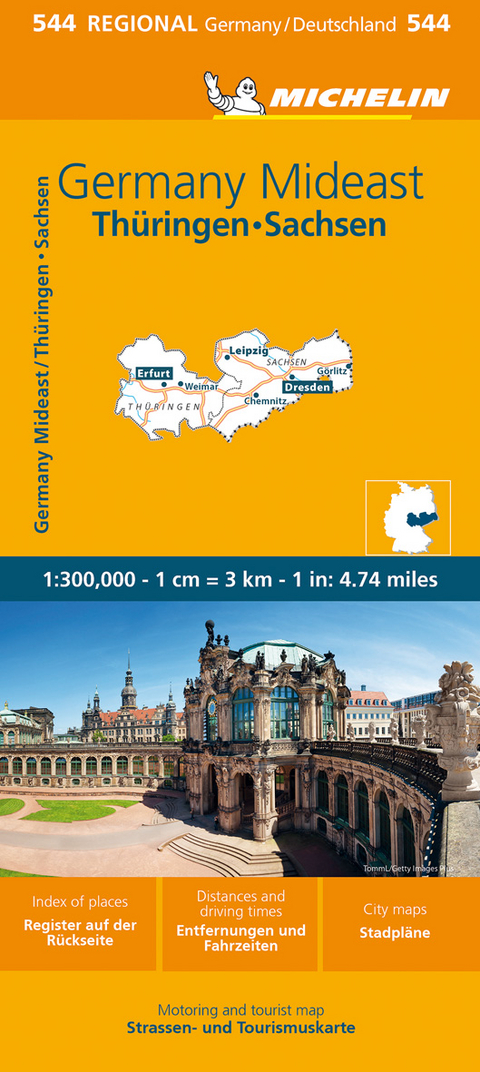 Germany Mideast - Michelin Regional Map 544 -  Michelin