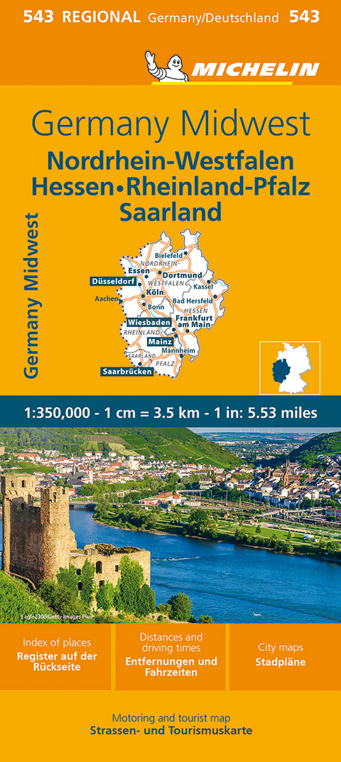 Germany Midwest - Michelin Regional Map 543 -  Michelin