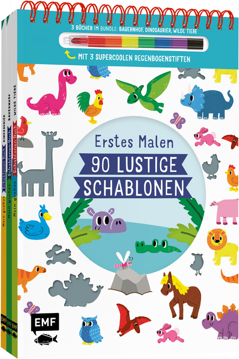 Erstes Malen – 90 lustige Schablonen (ab 3 Jahren) - Elizabeth Golding