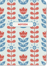 Notizheft Midsommar Blumen (blau) - 