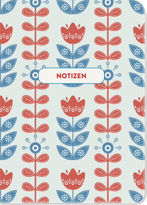 Notizheft Midsommar Blumen (blau) - 