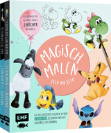 Magisch malen Step by Step – Die beliebtesten Figuren aus TV und Kino in nur 5 Schritten zeichnen und mit Aquarell kolorieren - Stefanie Moy, Berrin Jost