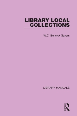 Library Local Collections - W.C. Berwick Sayers