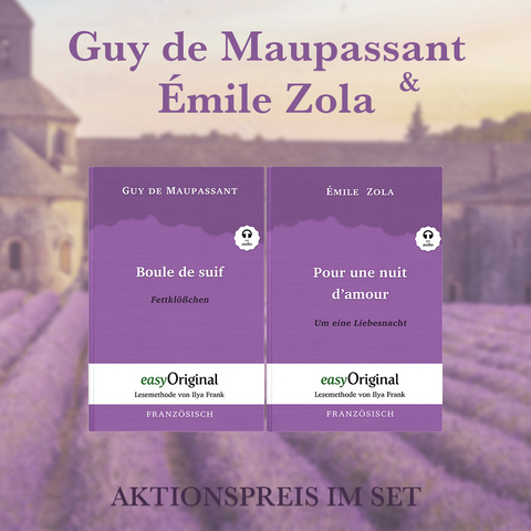 Guy de Maupassant & Émile Zola (Bücher + Audio-Online) - Lesemethode von Ilya Frank - Guy de Maupassant, Émile Zola