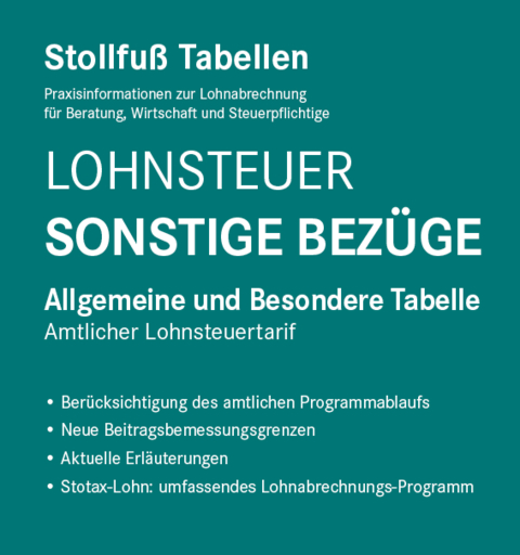 Tabelle, Lohnsteuer 2023 Sonstige Bezüge