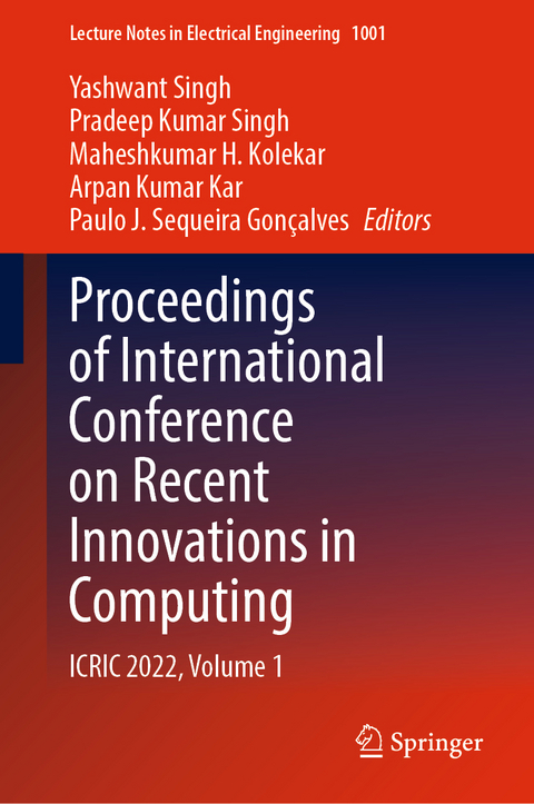 Proceedings of International Conference on Recent Innovations in Computing - 