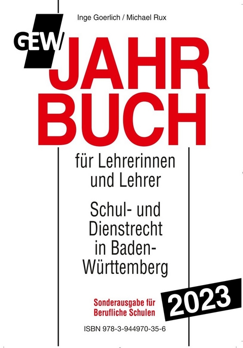 Jahrbuch für Lehrerinnen und Lehrer - Sonderausgabe für Berufliche Schulen - - Inge Goerlich, Michael Rux