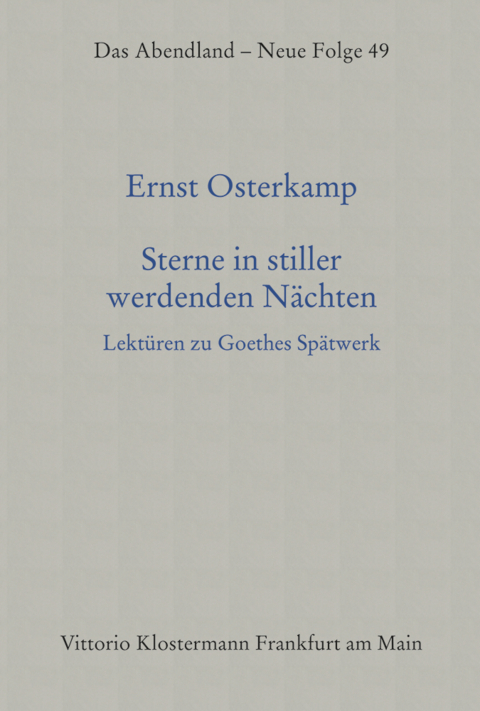 Sterne in stiller werdenden Nächten - Ernst Osterkamp