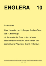 Liste der Arten und infraspecifischen Taxa von P. Hennings - Burghard Hein