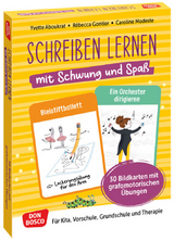 Schreiben lernen mit Schwung und Spaß. 30 Bildkarten mit grafomotorischen Übungen, m. 1 Beilage - Yvette Aboukrat, Rébecca Gontier