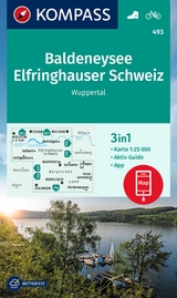 KOMPASS Wanderkarte 493 Baldeneysee, Elfringhauser Schweiz, Wuppertal 1:25.000 - 