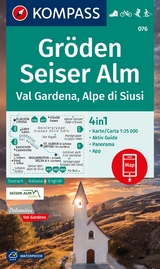 KOMPASS Wanderkarte 076 Gröden, Seiser Alm, Val Gardena, Alpe di Siusi 1:25.000 - 