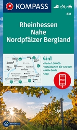 KOMPASS Wanderkarte 831 Rheinhessen, Nahe, Nordpfälzer Bergland 1:50.000